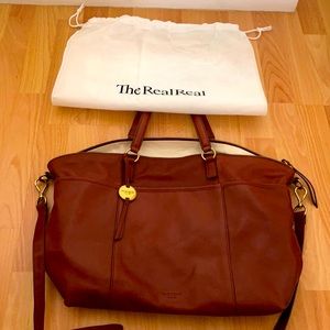Beautiful Margot NY Burgundry color tote bag. Relaxed leather. Handles and strap